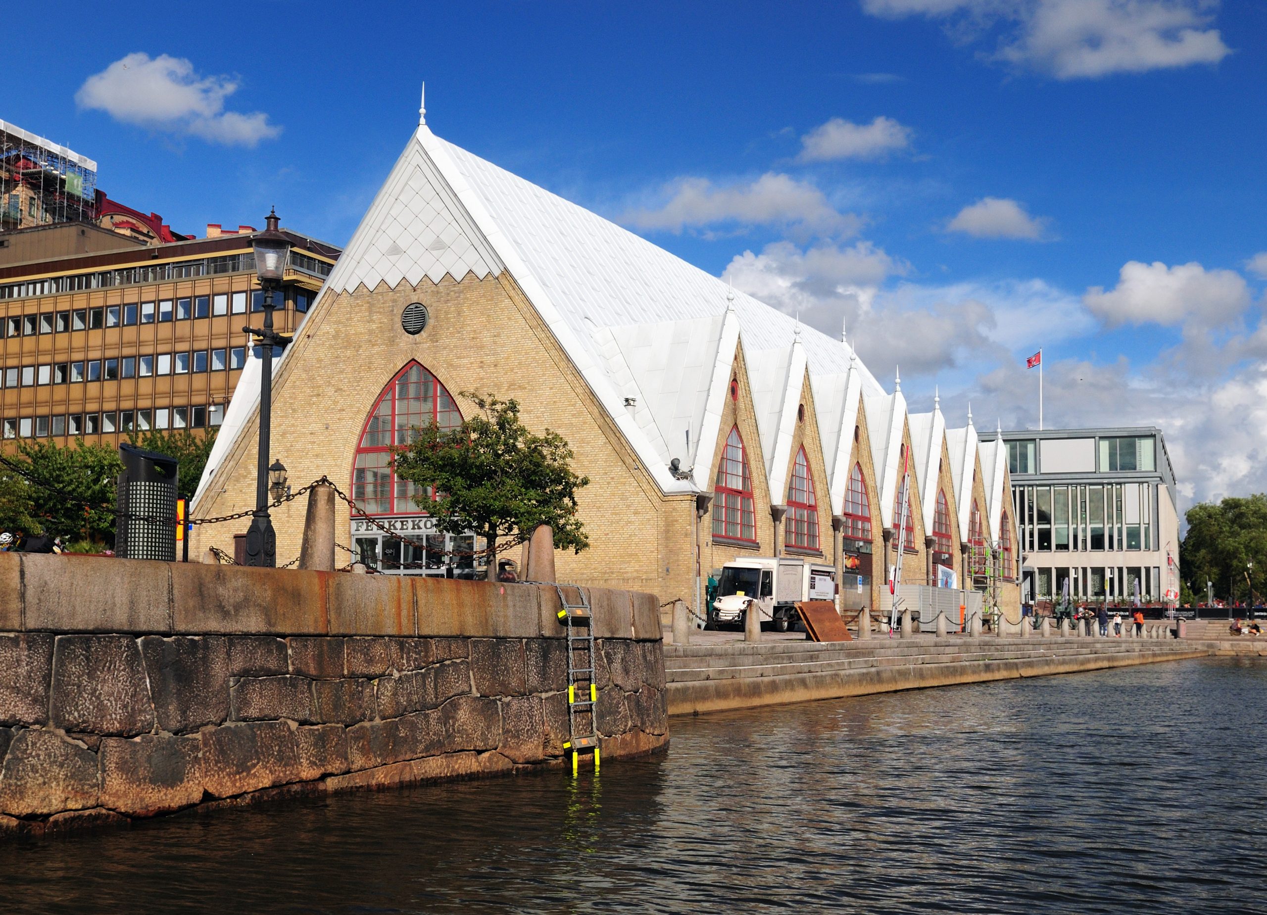 Fish Market Hall Feskekorka In Goteborg On A Sunny Summer Day With Some Clouds In The Sky fish church Sweden