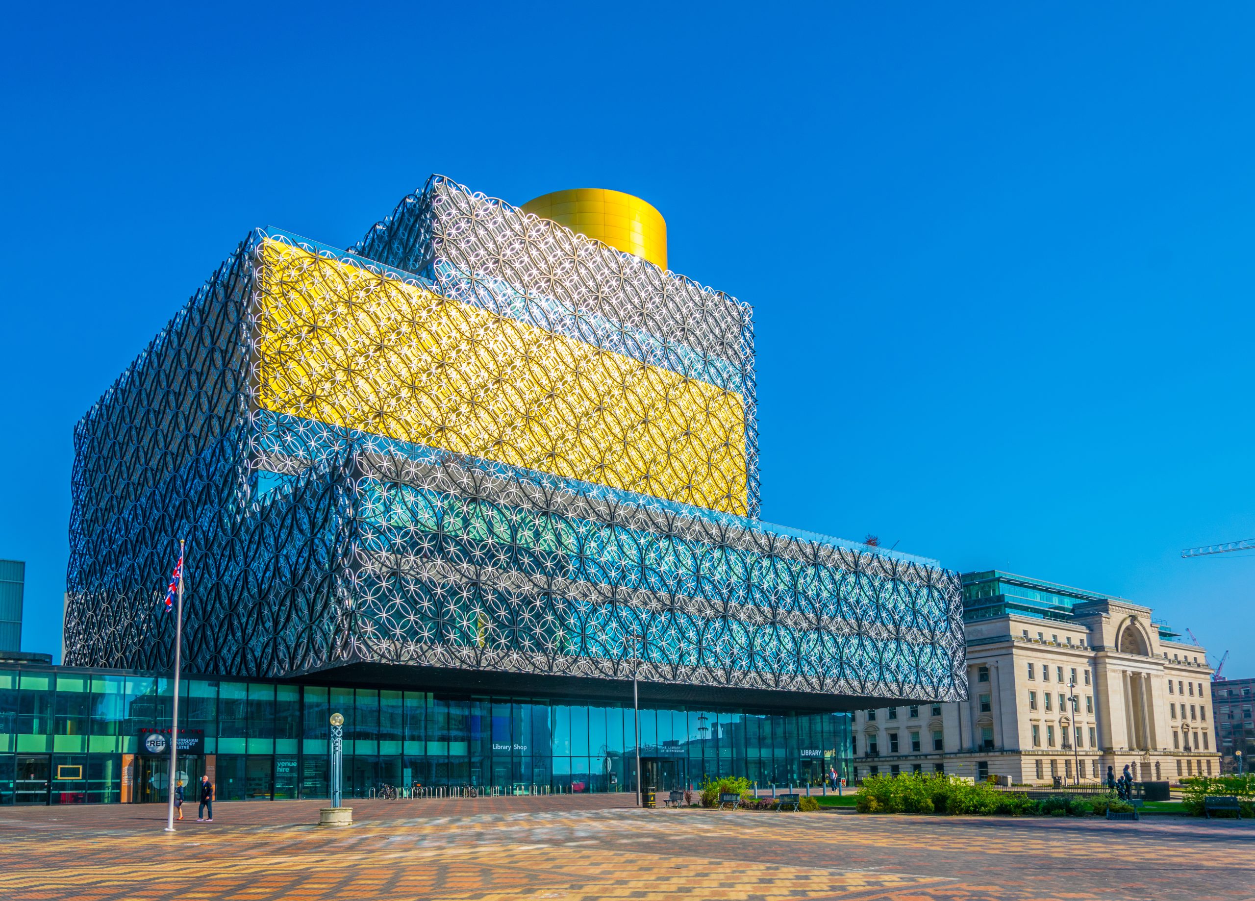 Library of Birmingham and Baskerville house, England