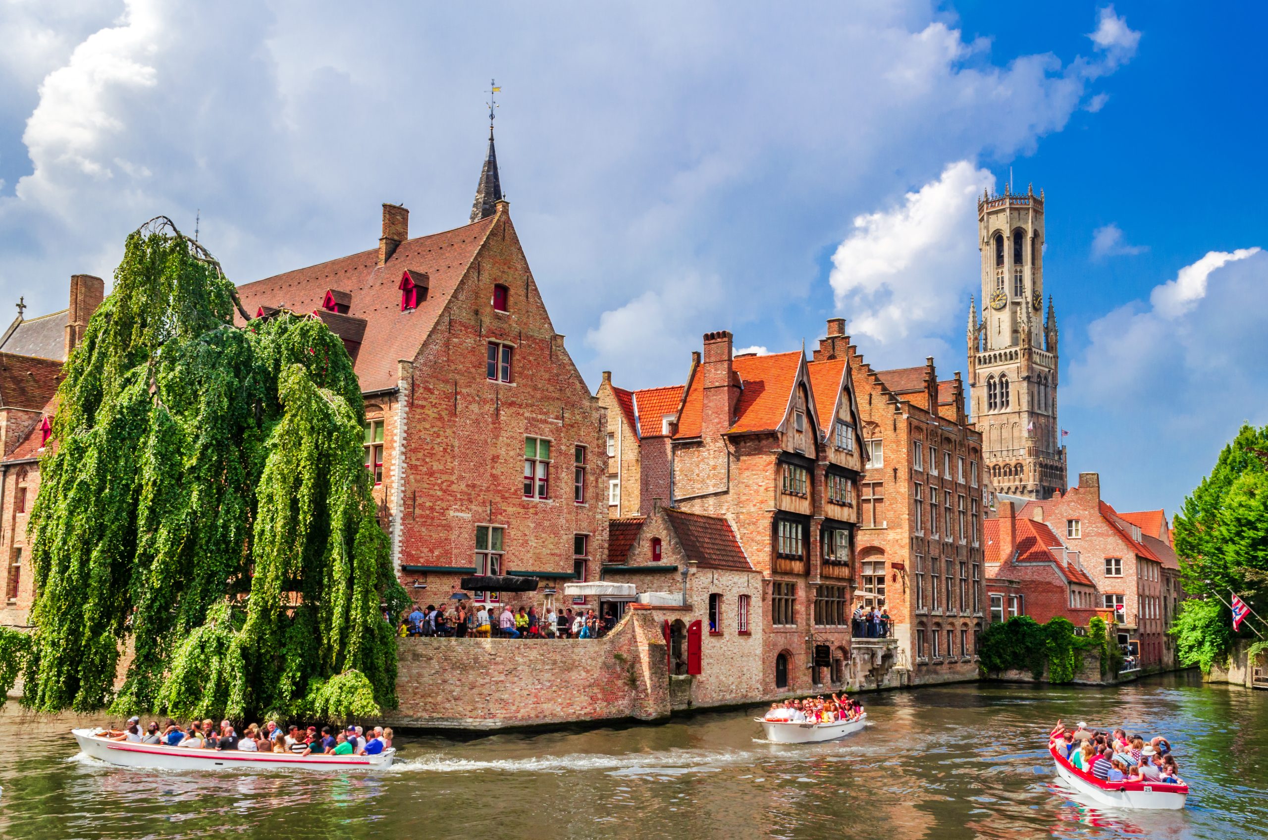 Bruges, Belgium – Rozenhoedkaai and Belfry